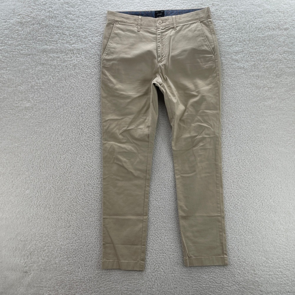 J Crew Chino Pants Mens 31x32 Beige 770 Straight Fit Luxury Preppy Office Casual